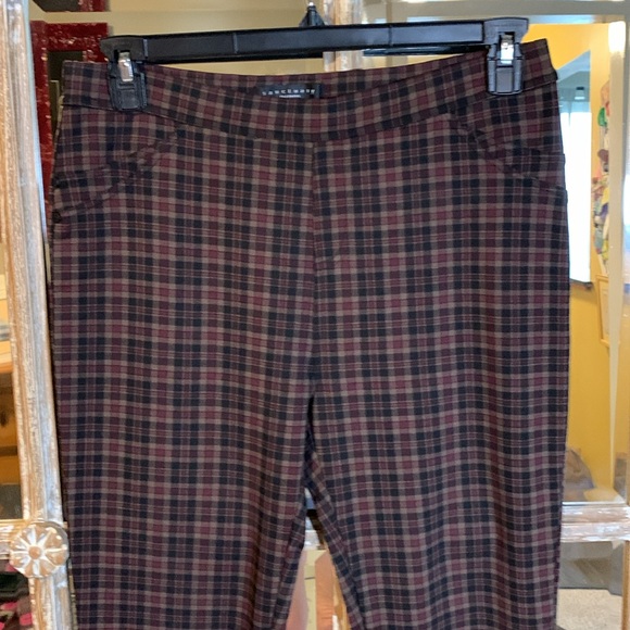 NWOT Sanctuary Plaid Pull Up Pants. Size XL - Picture 2 of 10